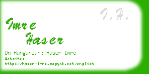 imre haser business card